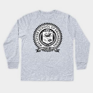 Retro Macgyver school of engineering Kids Long Sleeve T-Shirt